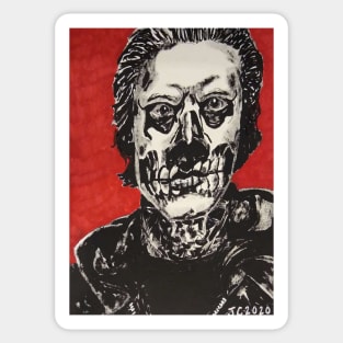 AHS: Murder House - "Count Bodies Like Sheep" Tate Langdon portrait (original) Sticker